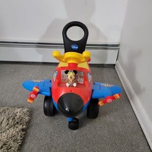 Mickey ride on airplane